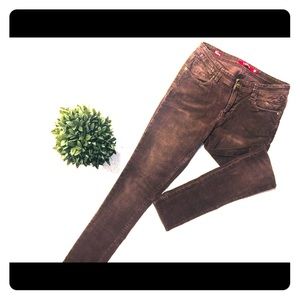Vigold Brown Corduroy Skinny Pant